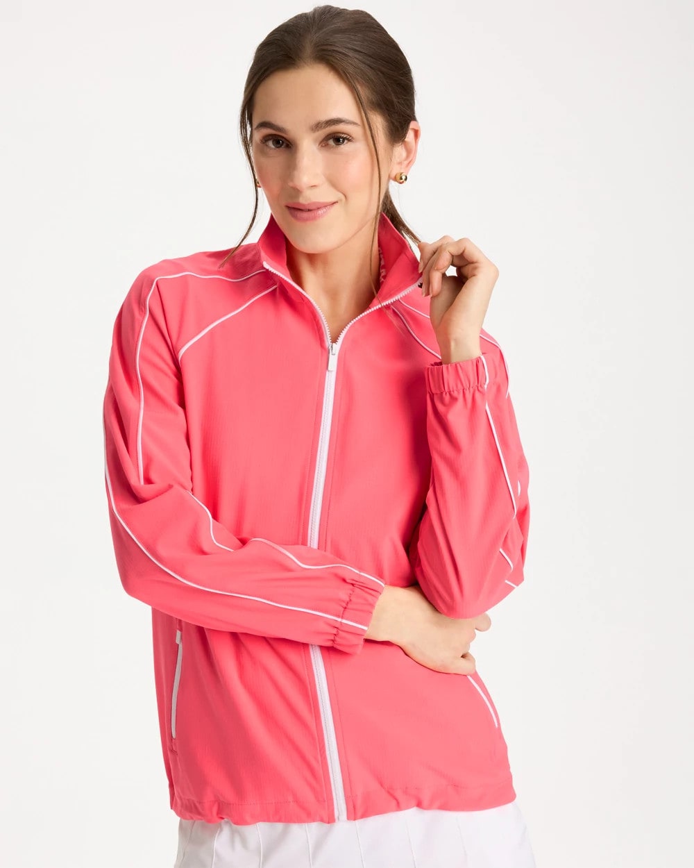Chico's Premium - Zenergy® Ripstop Piping Jacket Calypso Coral