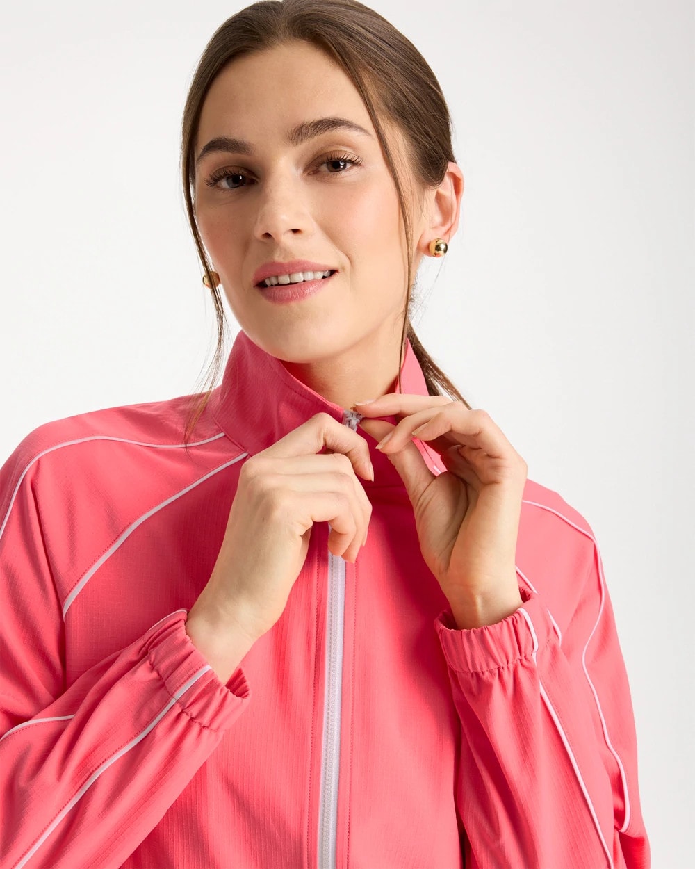 Chico's Premium - Zenergy® Ripstop Piping Jacket Calypso Coral