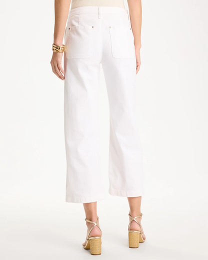 Chico's Smart Buy - Straight Crop White Trouser Jeans Alabaster