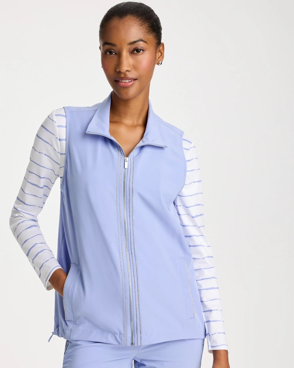 Chico's Best Seller - Zenergy® UPF Caviar Vest Blue Muse