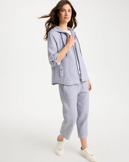 Chico's Best Price - Zenergy® Striped Gauze Jacket Blue
