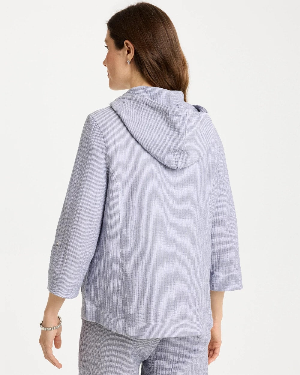 Chico's Best Price - Zenergy® Striped Gauze Jacket Blue