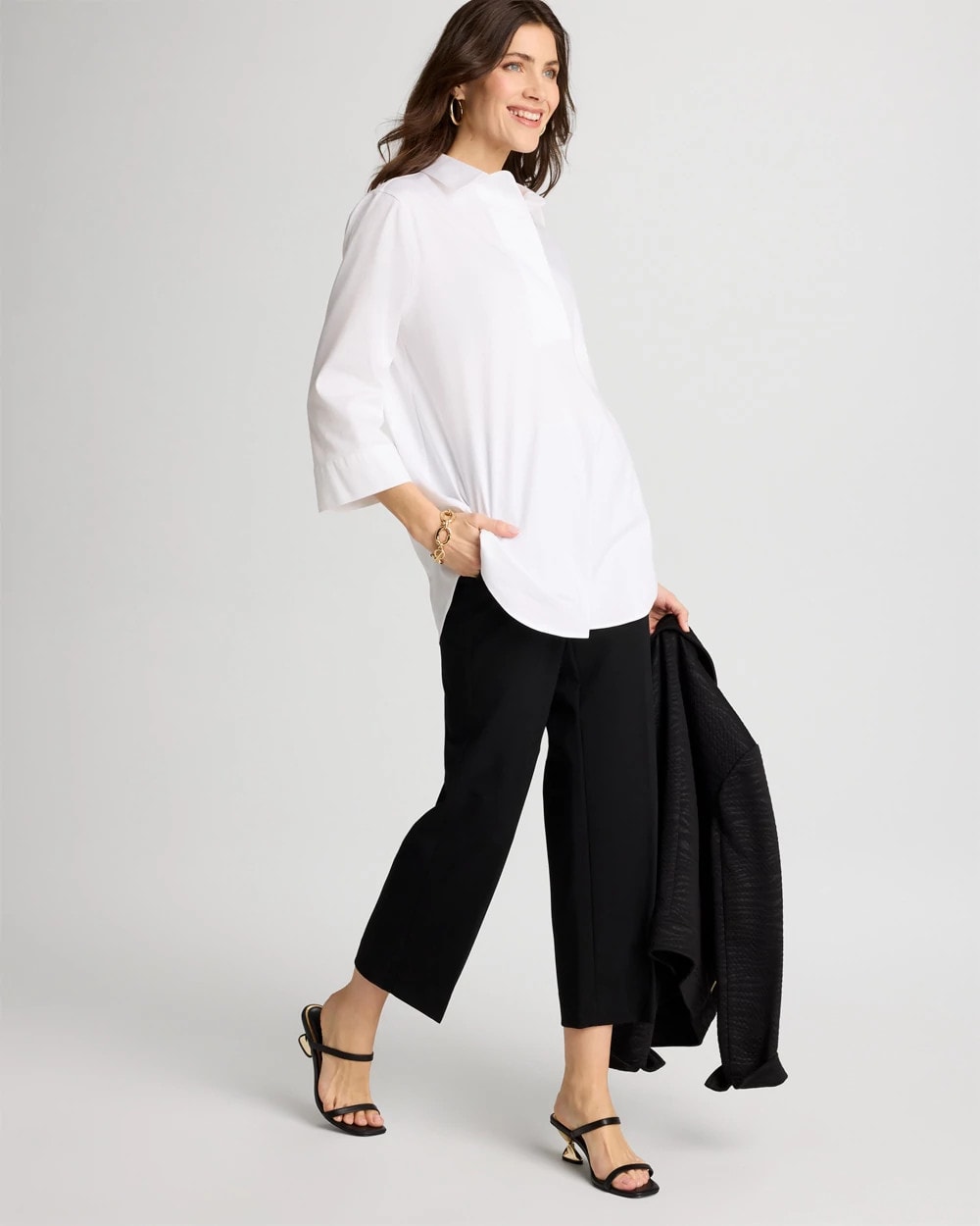 Chico's Best Price - Juliet Lightweight Straight Crop Pants Black