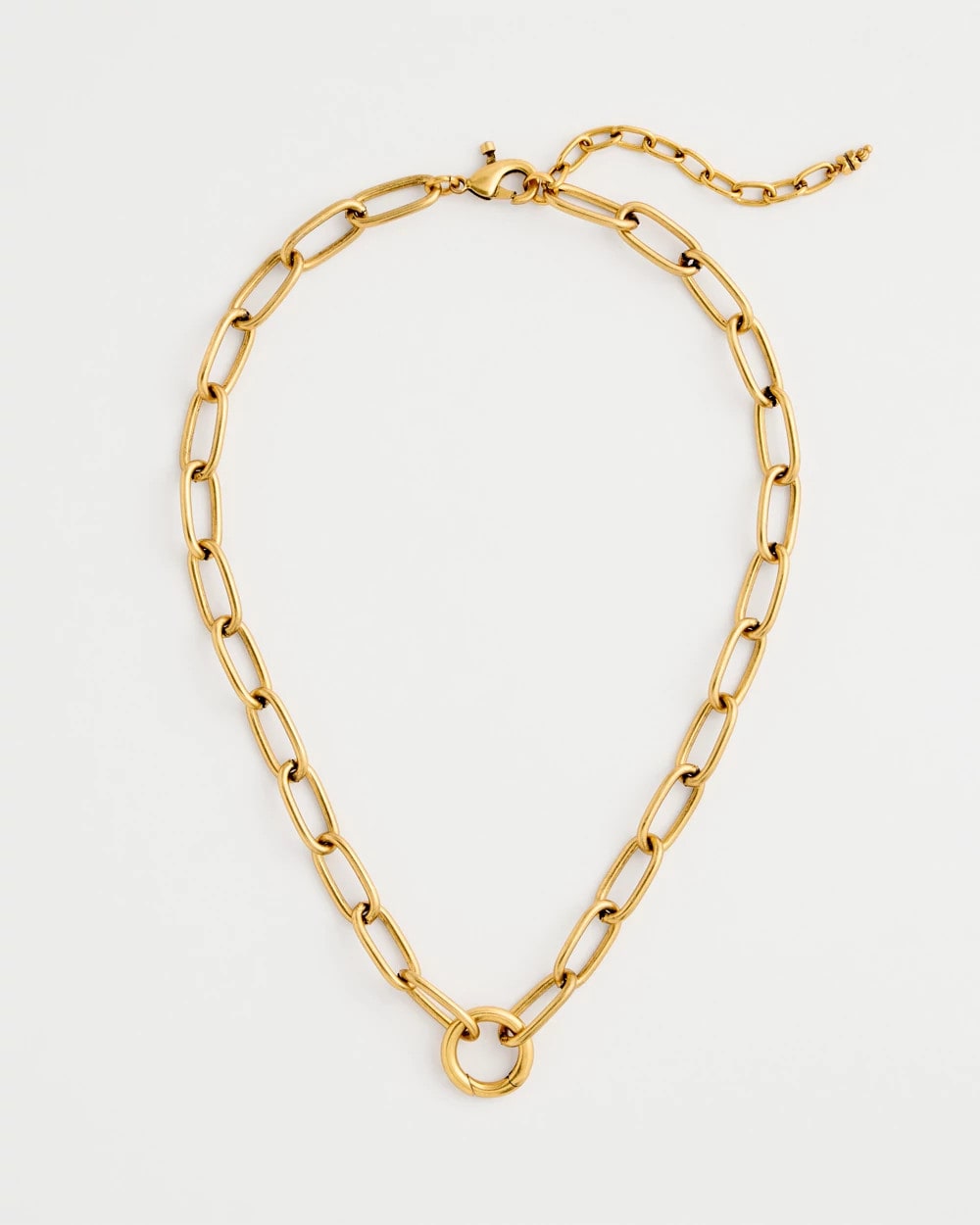 Chico's Discount - Golden Charm Link Necklace Gold