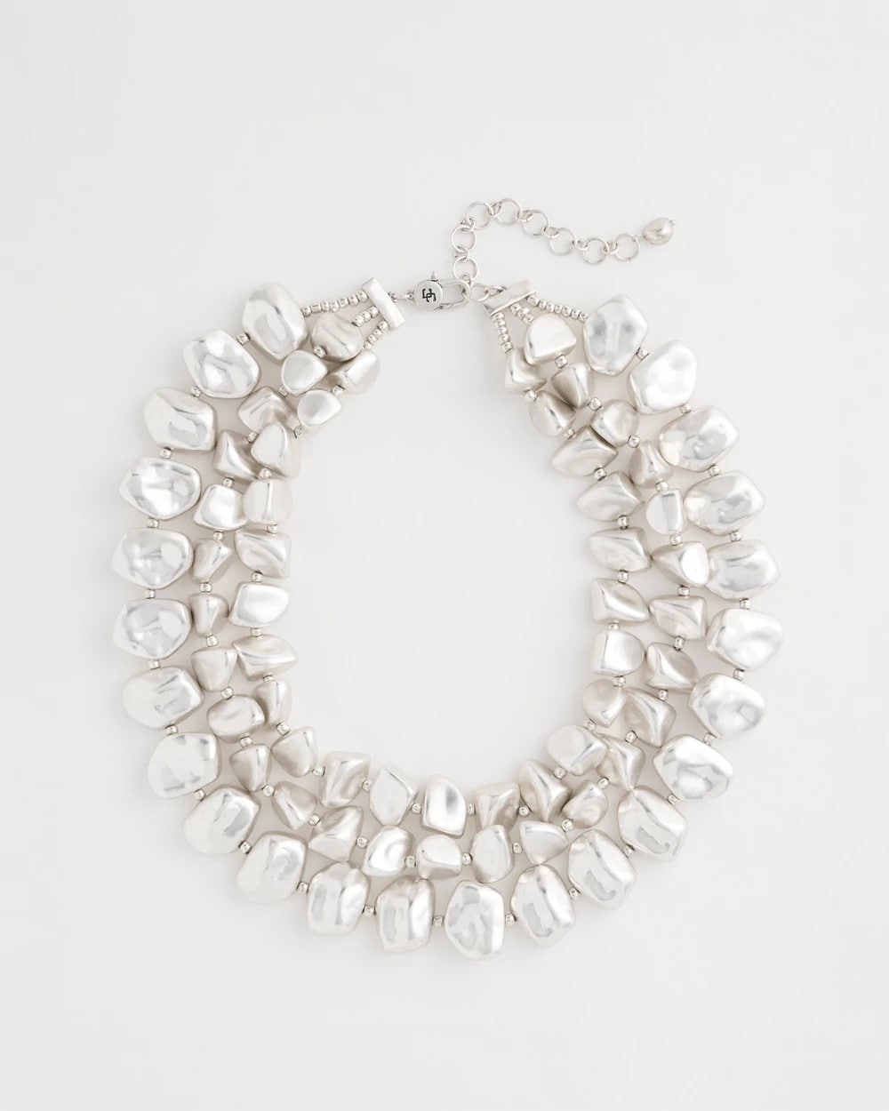 Chico's Essential - Chunky Silver Multi-Strand Necklace Silver