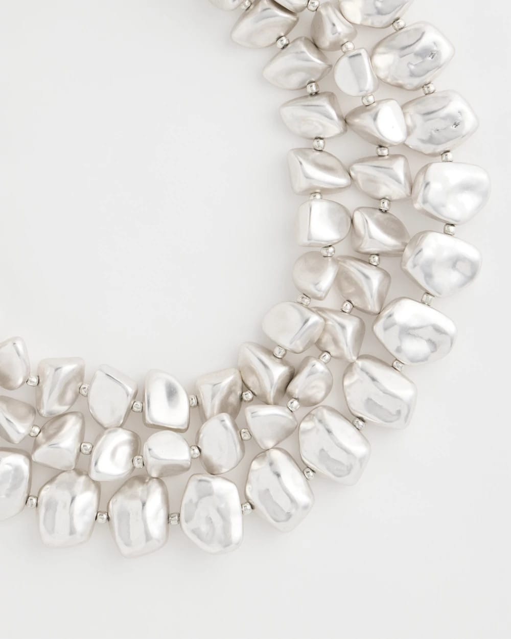 Chico's Essential - Chunky Silver Multi-Strand Necklace Silver