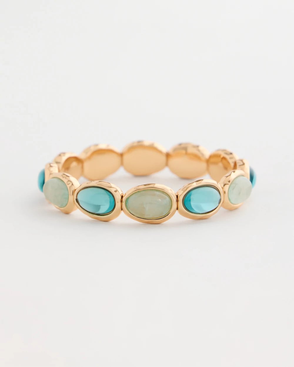 Chico's Trending - Quartz Stone Large Stretch Bracelet Light Blue