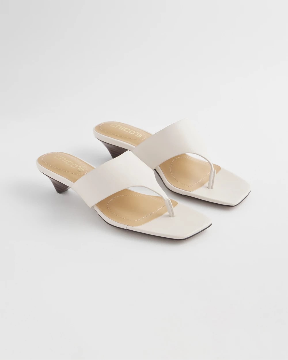 Chico's Best Seller - Julia Nappa Kitten Heel Bone