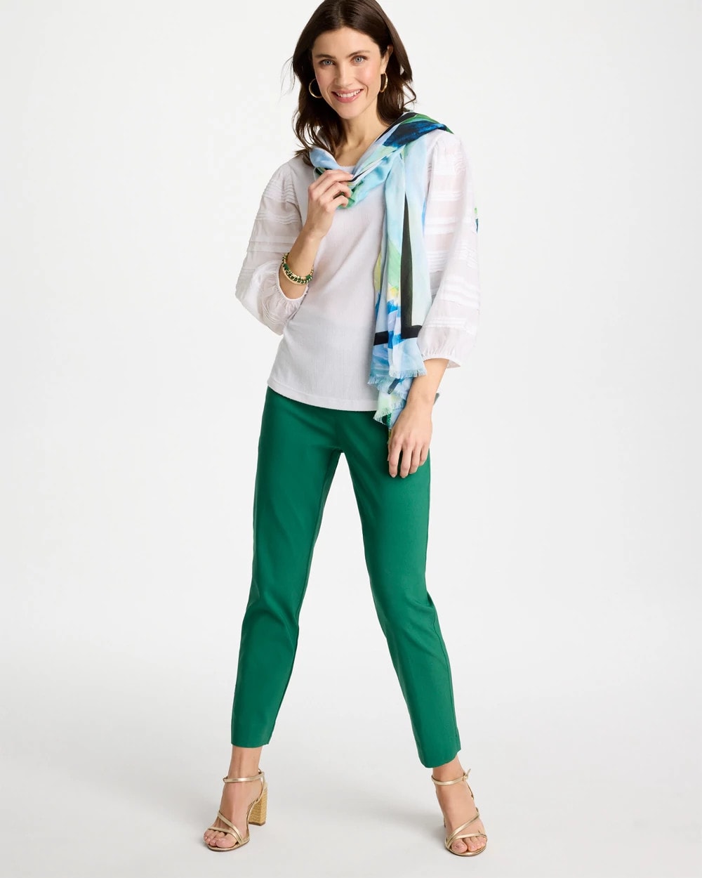 Chico's Trending - Brigitte™ Slim Pull-On Ankle Pants Hunter Green