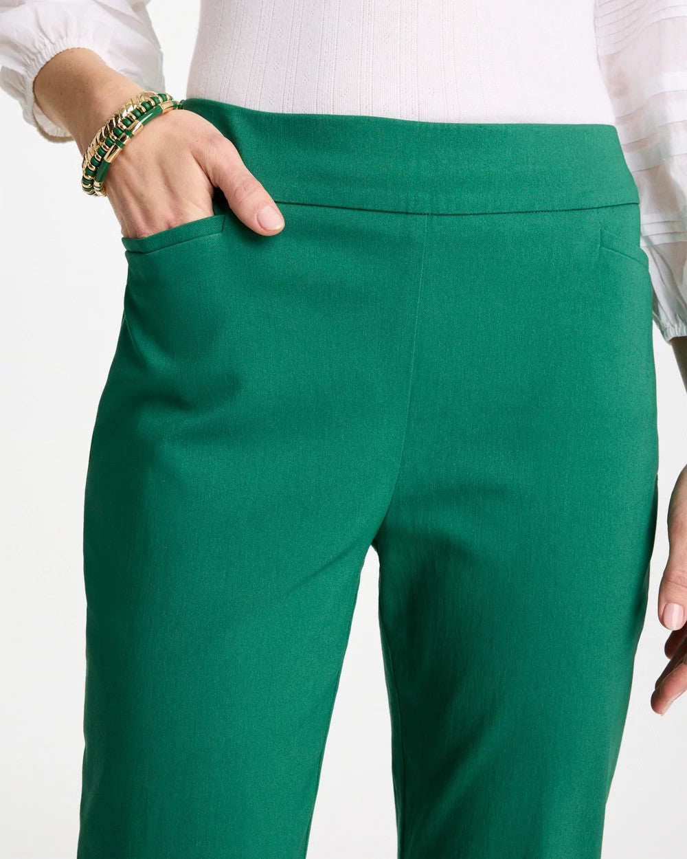 Chico's Trending - Brigitte™ Slim Pull-On Ankle Pants Hunter Green