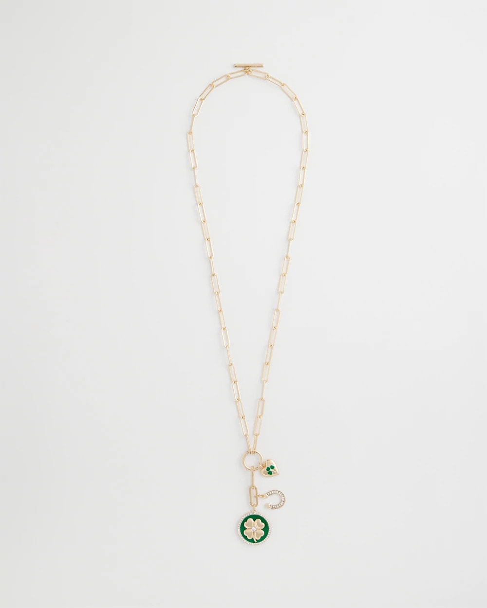 Chico's Premium - Lucky Charm Twice As Nice Necklace Green