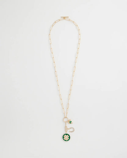 Chico's Premium - Lucky Charm Twice As Nice Necklace Green