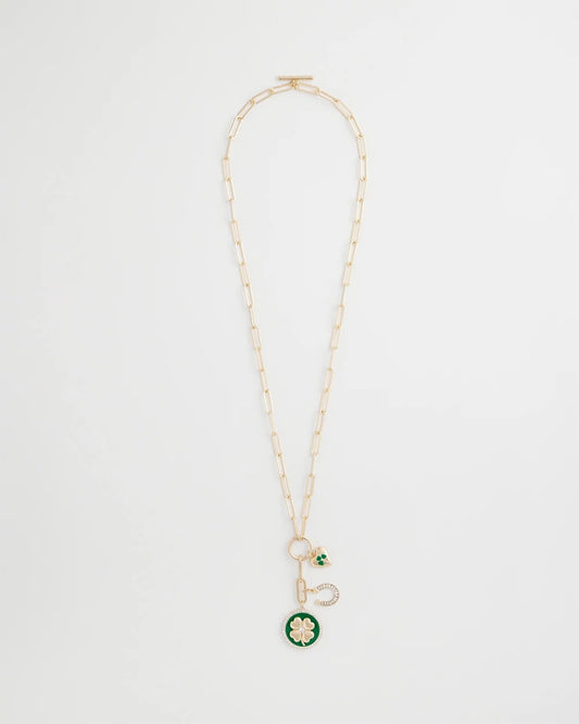 Chico's Premium - Lucky Charm Twice As Nice Necklace Green
