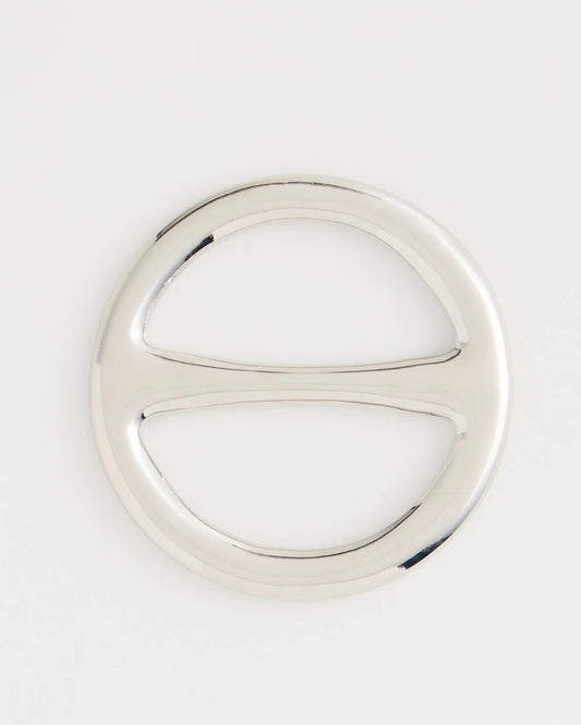 Chico's Signature - Silvertone Scarf Ring Silver