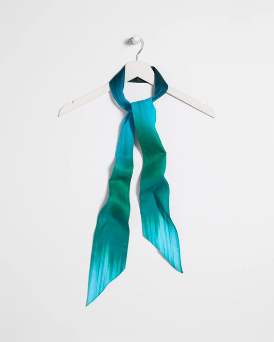 Chico's Trusted - Printed Tie-Dye Skinny Scarf Topanga Green
