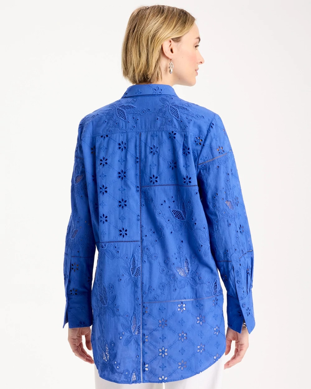 Chico's Hot Sale - Embroidered Trapunto-Trim Tunic Amparo Blue