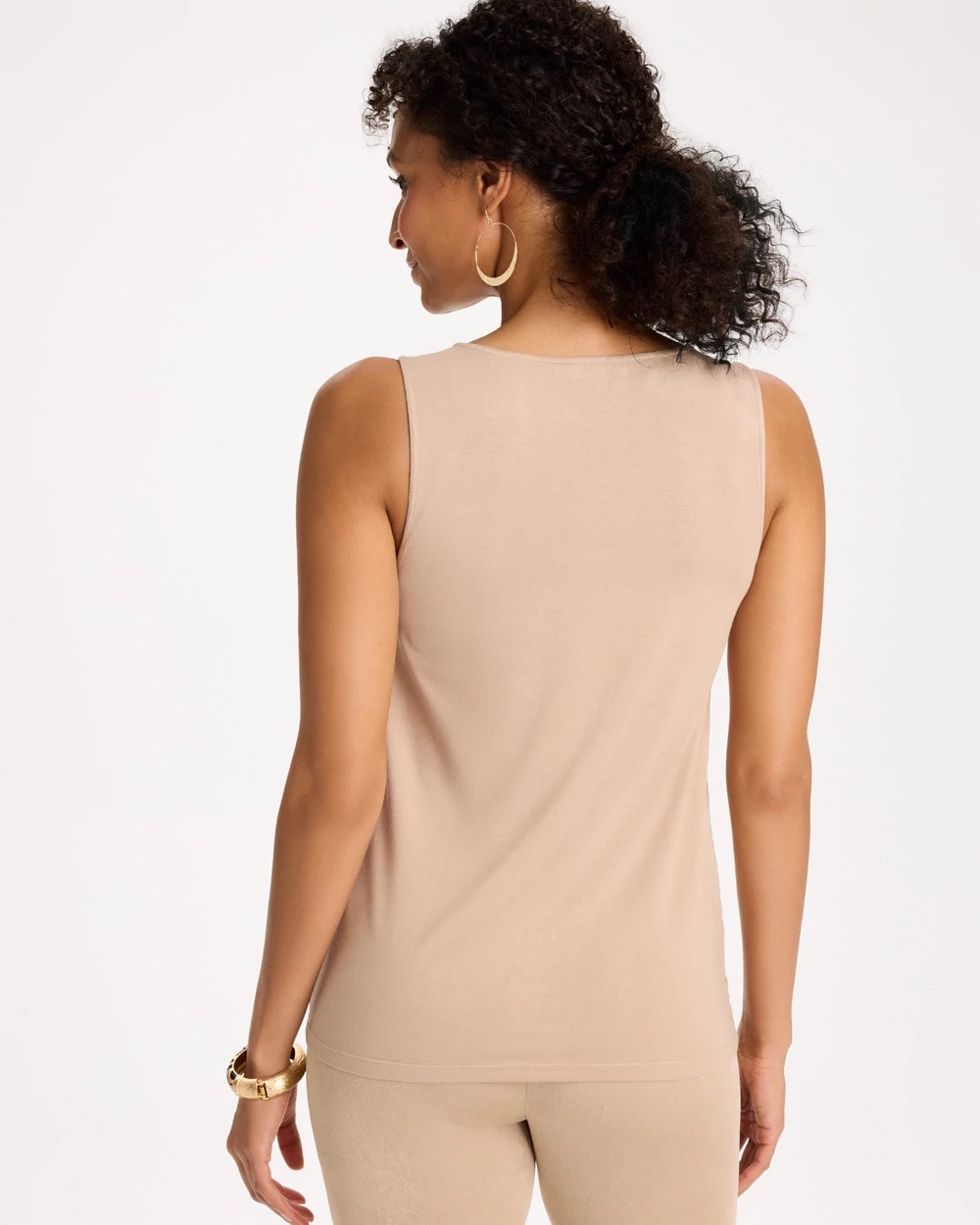 Chico's Popular - Travelers™ Metallic Crochet Sweater Tank Gold