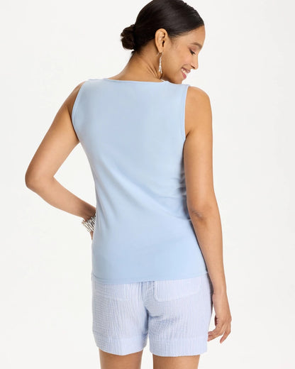 Chico's Deals - Contour Cotton™ Square Neck Tank Blue Haven