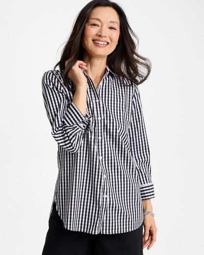 Chico's Hot Sale - No Iron™ Stretch Gingham Shirt Black