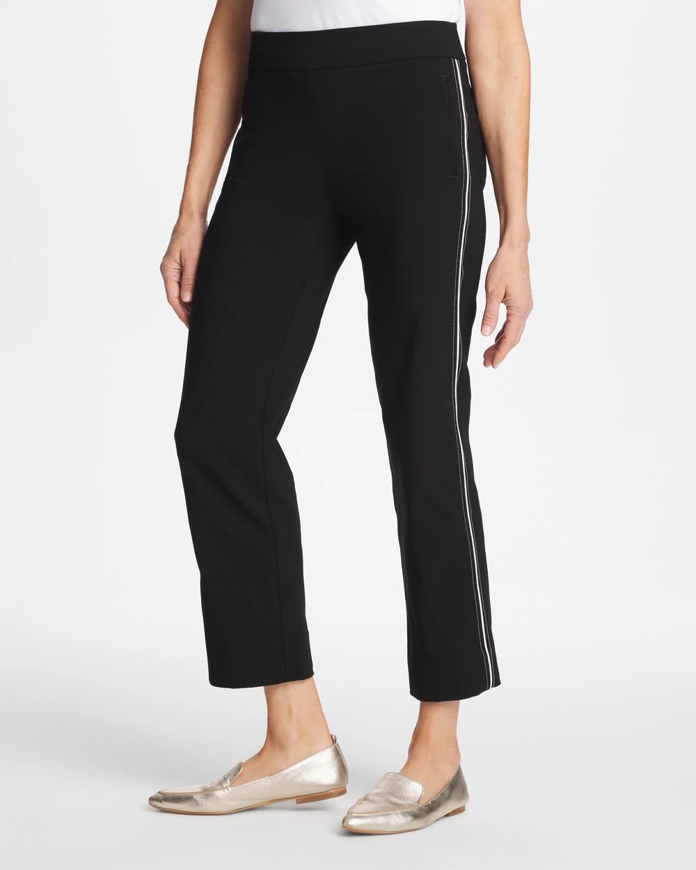 Chico's Best Price - Brigitte™ Piped Straight Cropped Pants Black