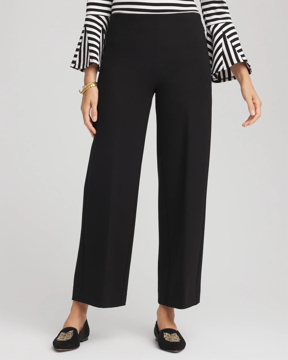 Chico's Popular - Juliet Slim Wide-Leg Cropped Pants Black