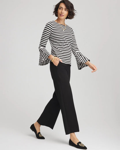 Chico's Popular - Juliet Slim Wide-Leg Cropped Pants Black
