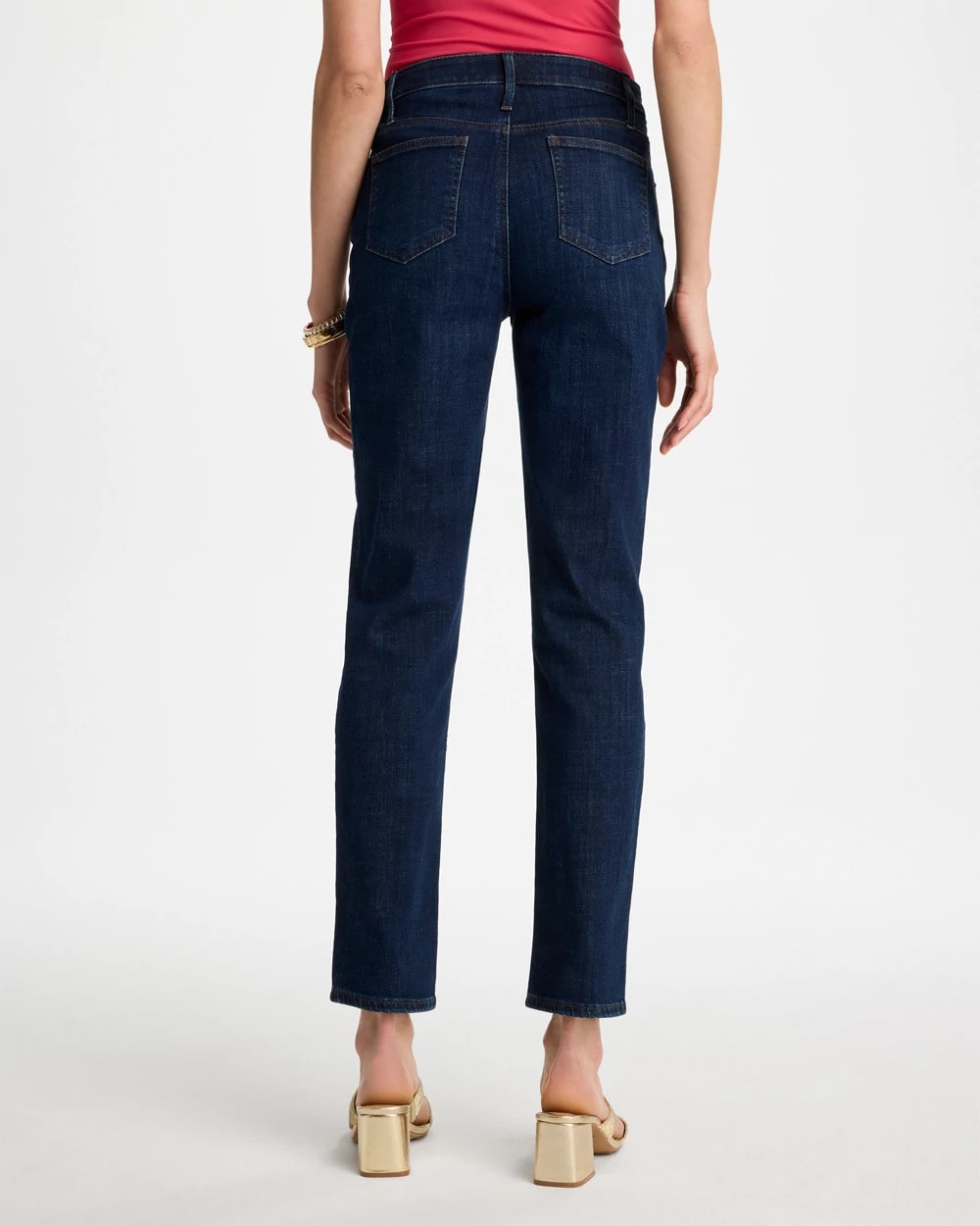 Chico's Best Seller - Girlfriend Slim Ankle Jeans Dark Sapphire Indigo