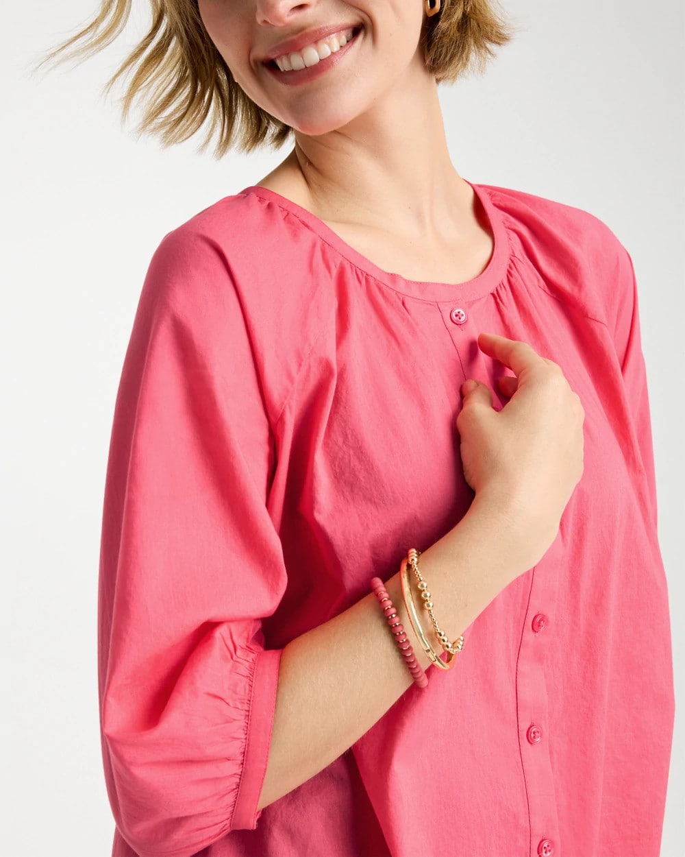Chico's Smart Buy - Cotton Voile Blouse Calypso Coral