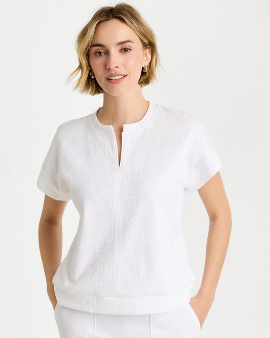 Chico's Classic - Zenergy® Crosshatch Knit Top Alabaster