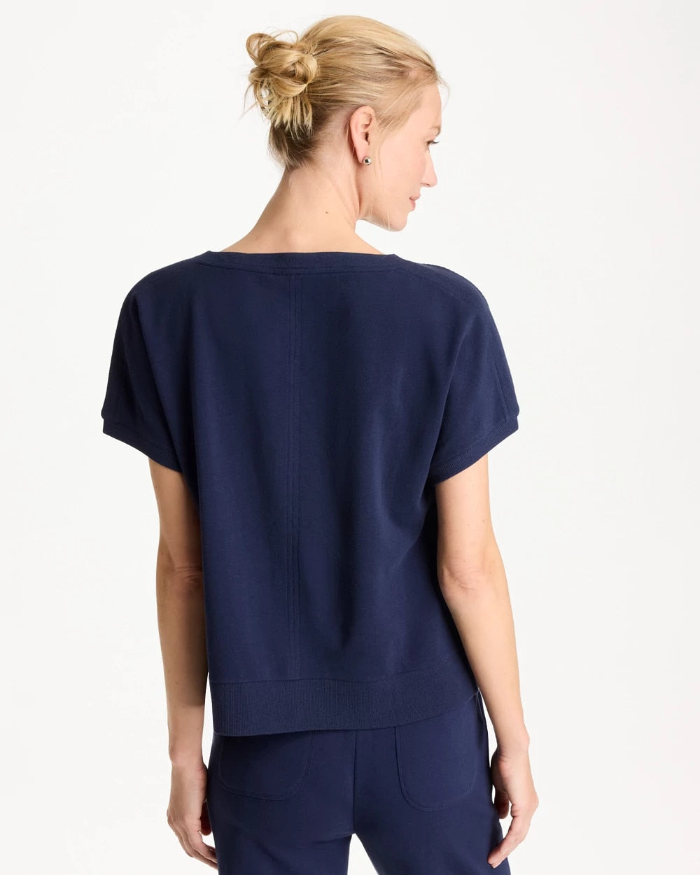 Chico's Hot Sale - Zenergy® Gauze French Terry Mix Tee Passport Blue