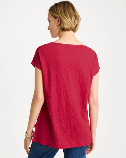 Chico's Hot Sale - Linen Embellished Sequin Tunic Cherry Lush