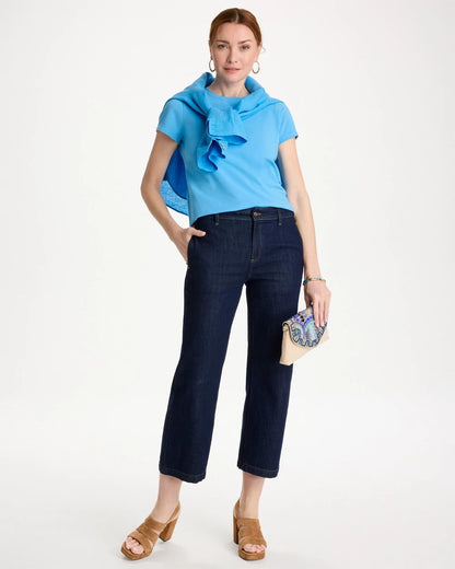 Chico's Value - Perfect Crewneck Tee Blue Tide