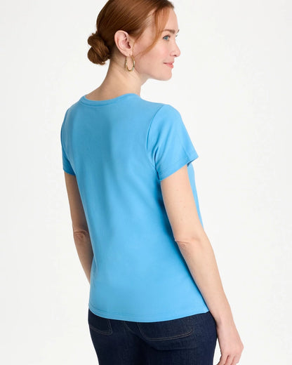 Chico's Value - Perfect Crewneck Tee Blue Tide