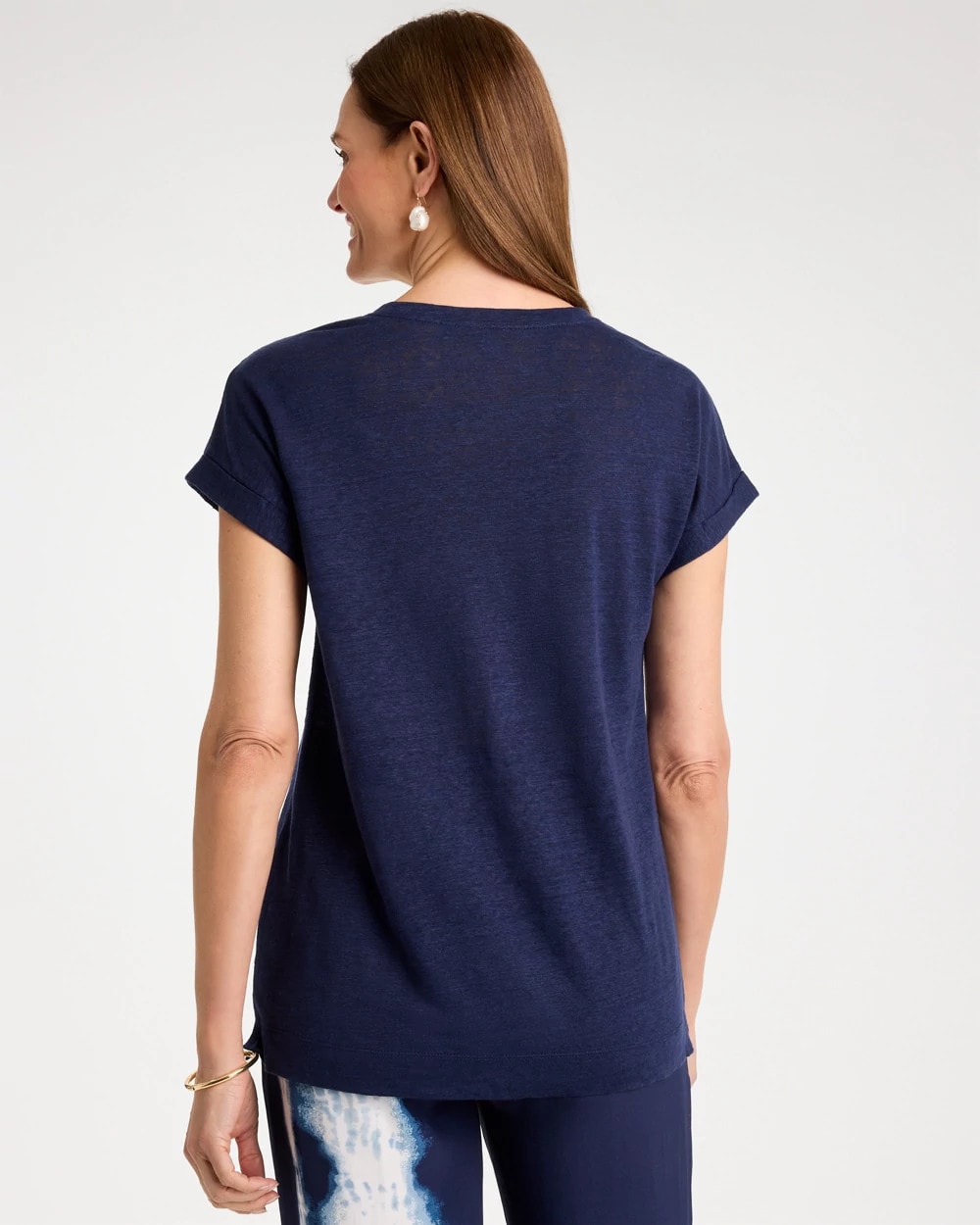 Chico's Exclusive - Linen Button Tunic Passport Blue