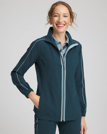 Chico's Classic - Zenergy® UPF Contrast Jacket Teal Shadow