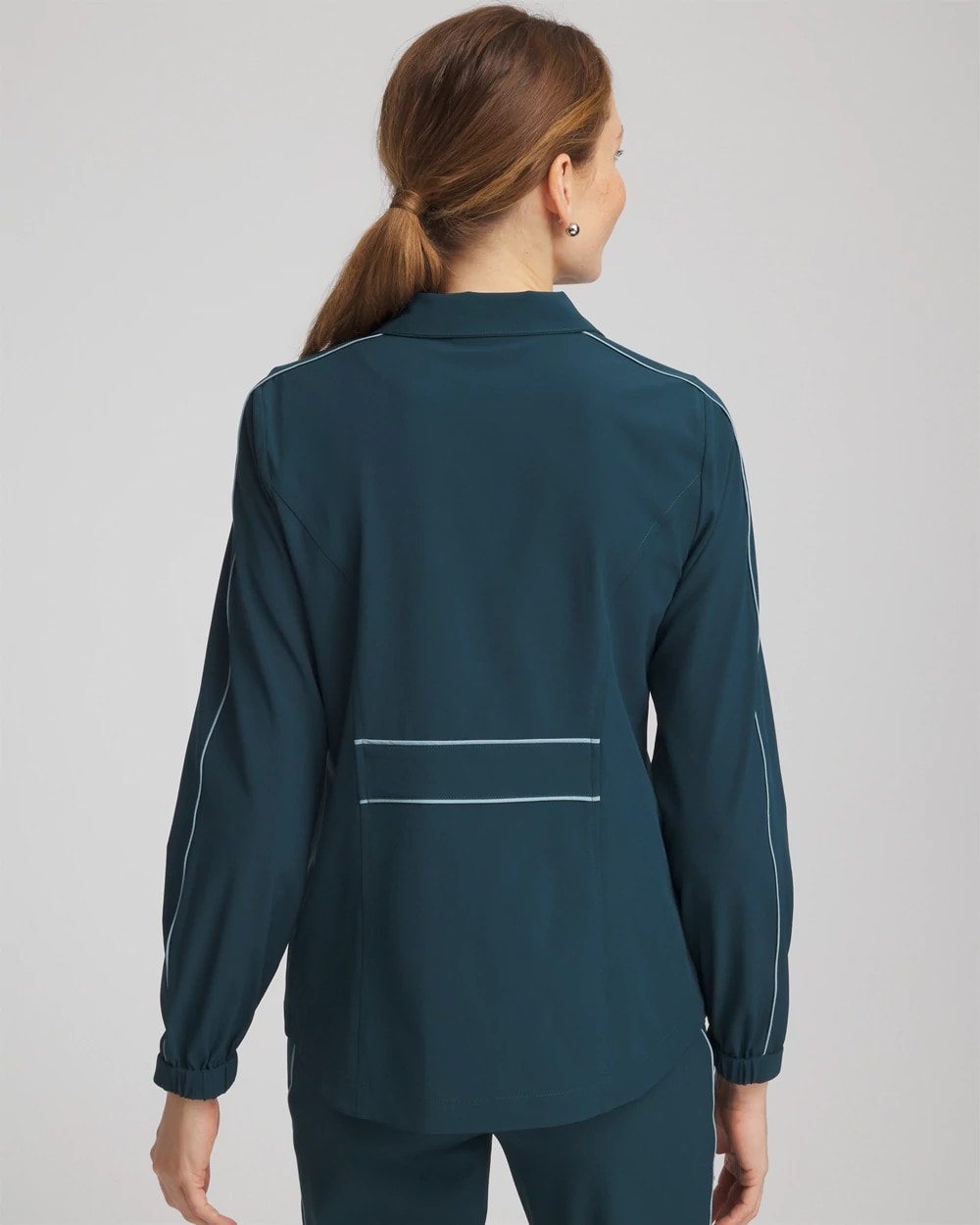 Chico's Classic - Zenergy® UPF Contrast Jacket Teal Shadow