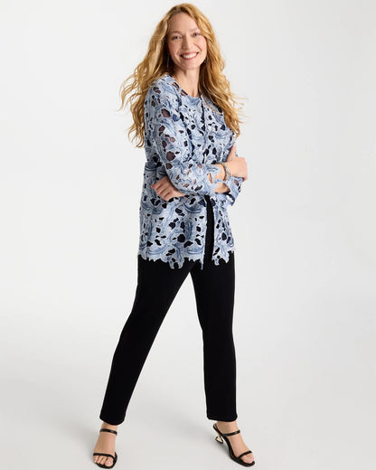 Chico's Latest - Travelers™ Collection Contrast Lined Lace Jacket Travelers India Ink