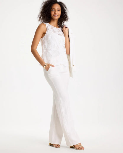 Chico's Great Value - Petal Lace Applique Tank Alabaster