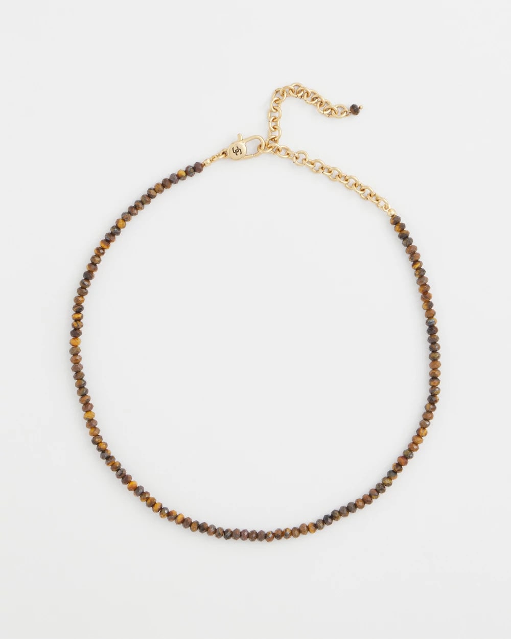 Chico's Top Pick - Genuine Tiger's Eye Stone Necklace Neutral