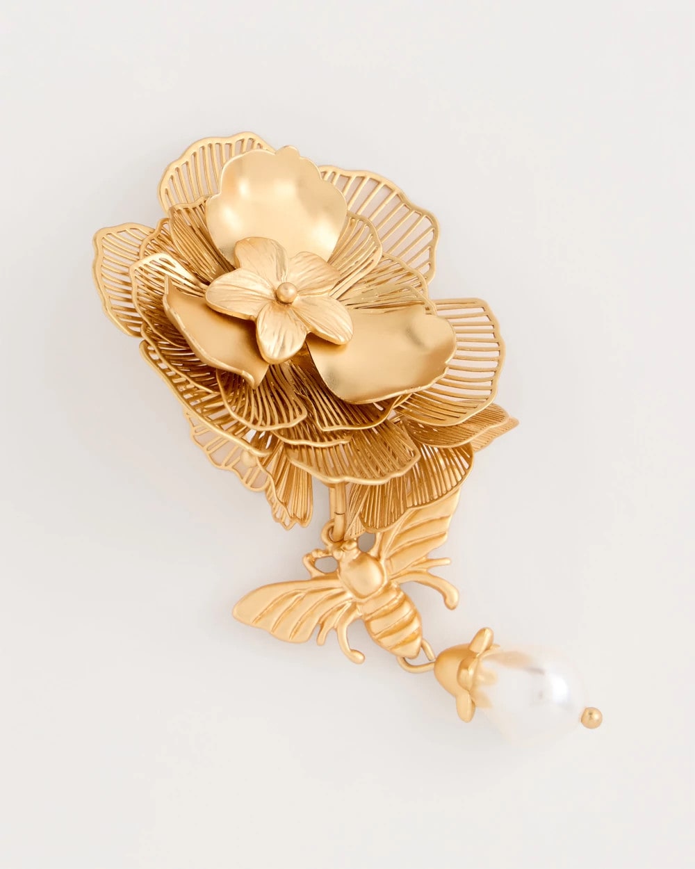Chico's Classic - Filigree Flower Earrings Gold