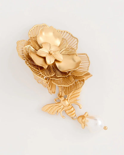 Chico's Classic - Filigree Flower Earrings Gold