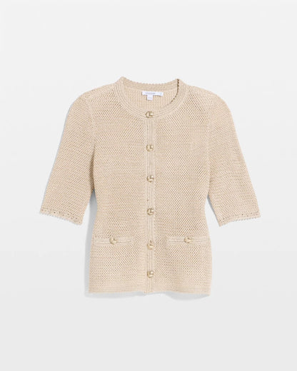 Chico's Hot Sale - Metallic Lady Jacket Cardigan Gold