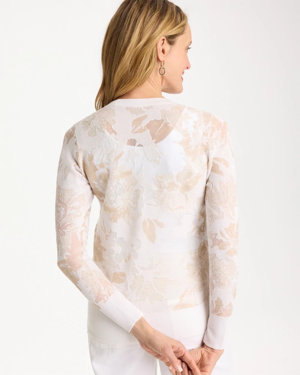 Chico's Featured - Burnout Button-Front Cardigan Alabaster