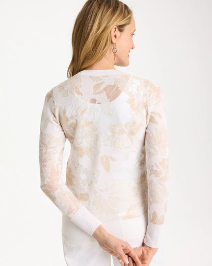 Chico's Featured - Burnout Button-Front Cardigan Alabaster