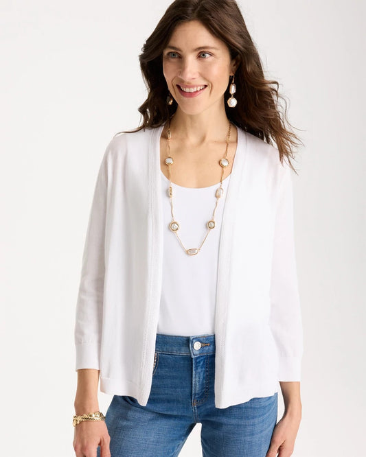 Chico's Smart Buy - Summer Romance Cardigan Alabaster