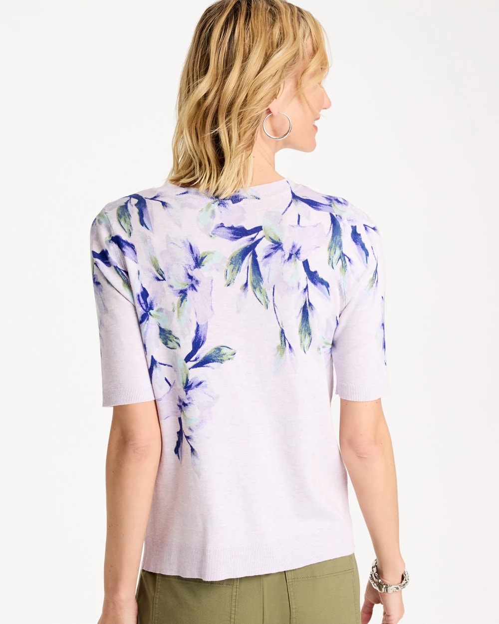 Chico's Hot Sale - Ella Short-Sleeve Orchid Sweater Orchid Mist