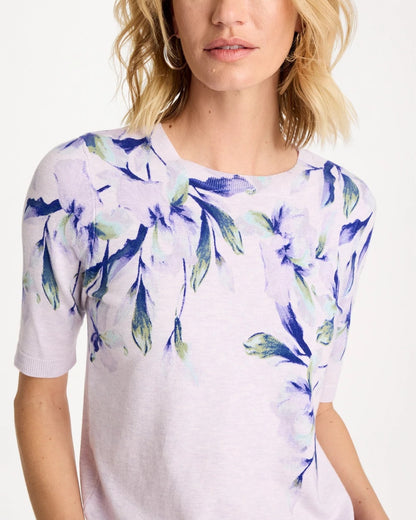 Chico's Hot Sale - Ella Short-Sleeve Orchid Sweater Orchid Mist
