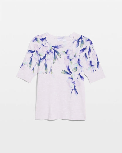Chico's Hot Sale - Ella Short-Sleeve Orchid Sweater Orchid Mist
