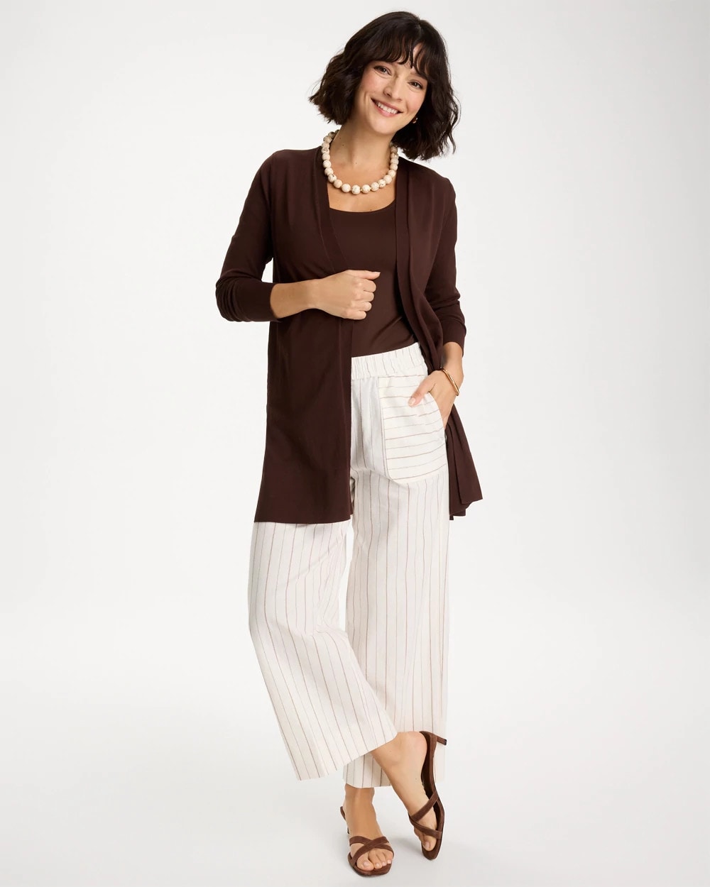 Chico's Featured - Summer Romance Cardigan Deep Brown