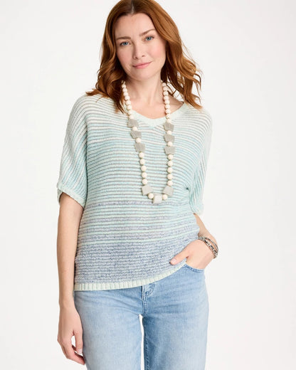 Chico's Value - Space Dyed Pullover Sweater Passport Blue